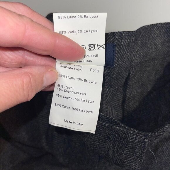 Piazza Sempione Vintage Womens Trousers Size 38 Gray Herringbone Pockets - Picture 6 of 8